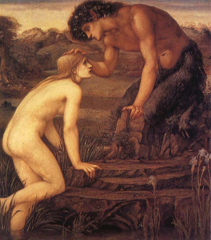 Sir Edward Coley Burne-Jones Pan and Psyche oil painting image